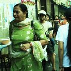 woman on the way to buy some food