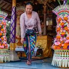 Woman preparing decoration