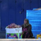 Woman selling grapes