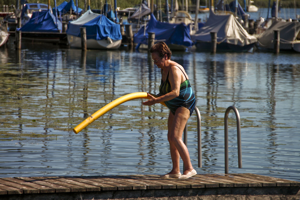 woman with a hose pipe ... or so