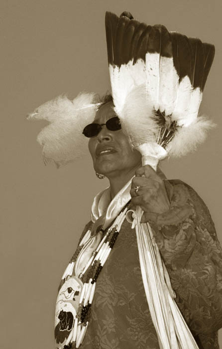 Woman with Eagle Feather Fan