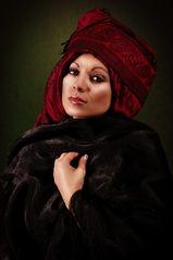 Woman with headscarf