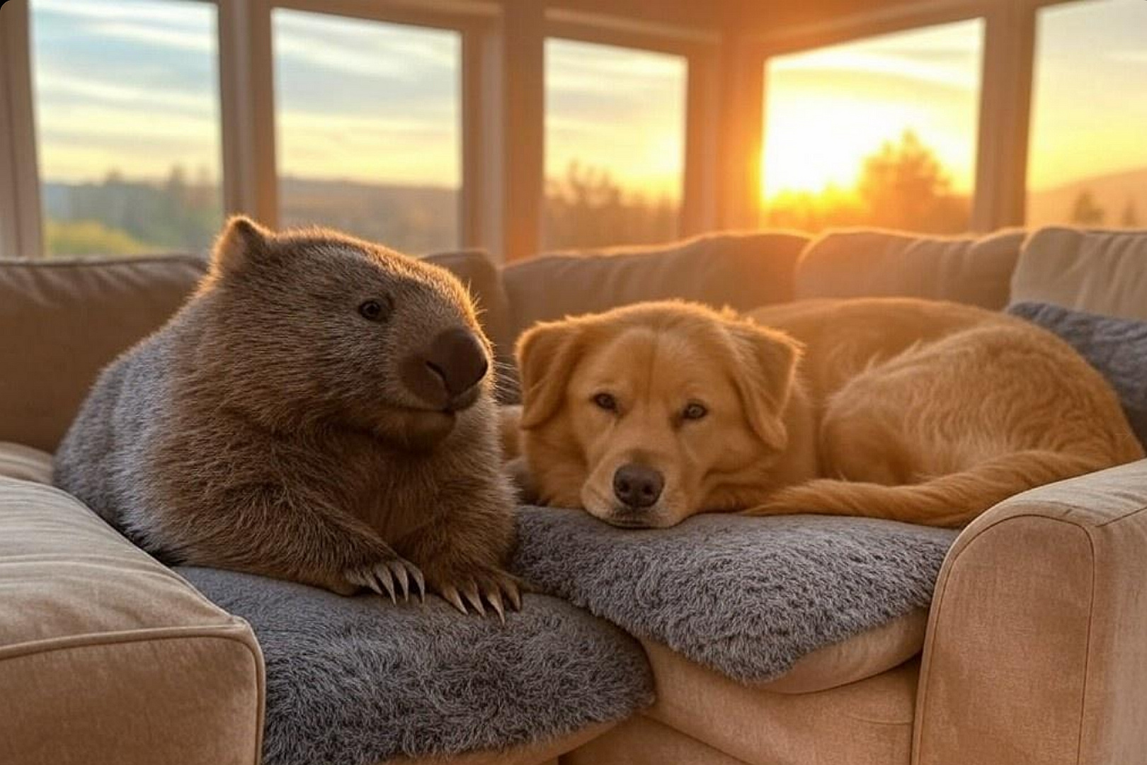 Wombat & Golden Retriever