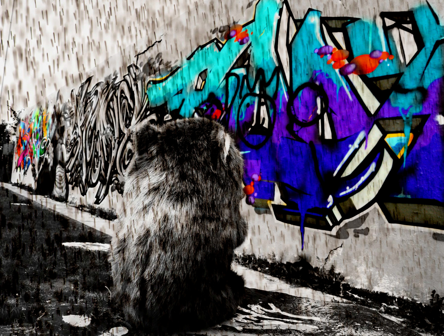 Wombat meets Grafitti