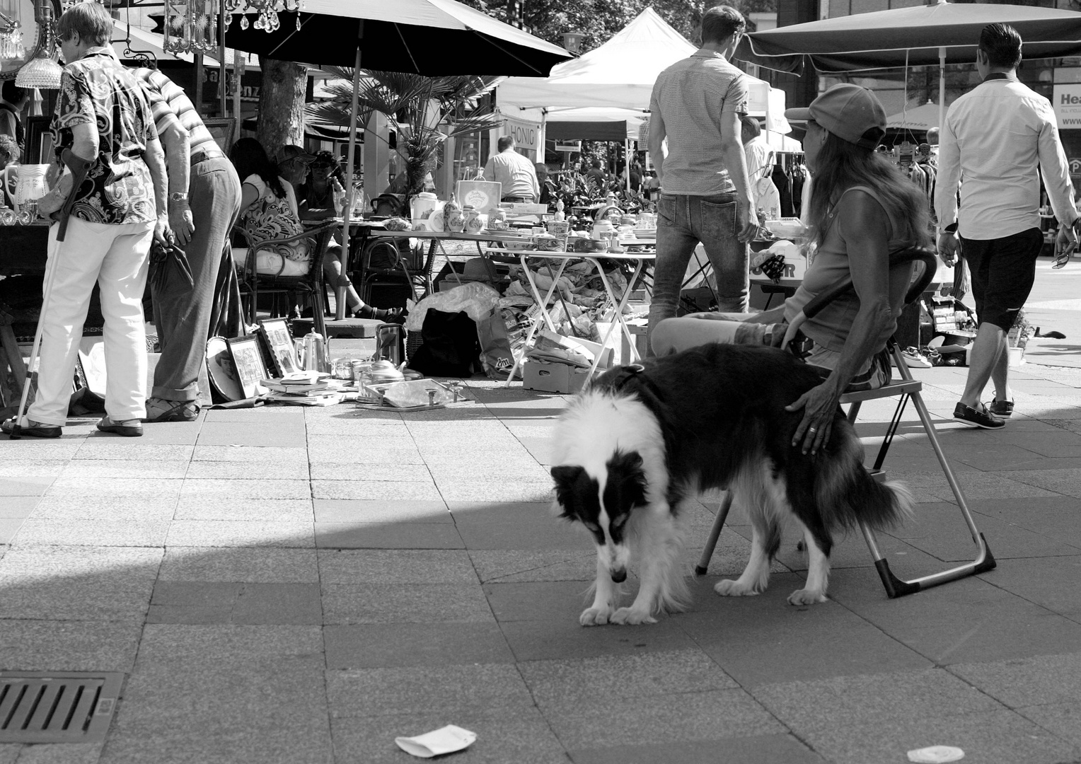 women and dog