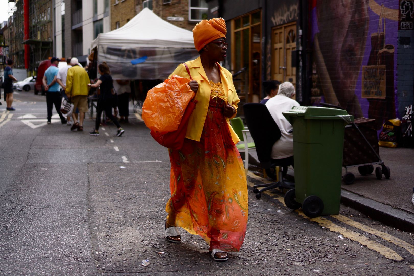 Women in orange