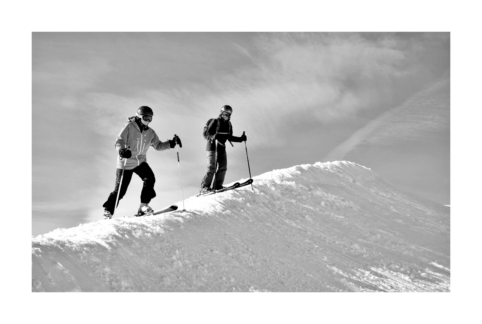 Women upstairs on the top -and now downhill without a stop