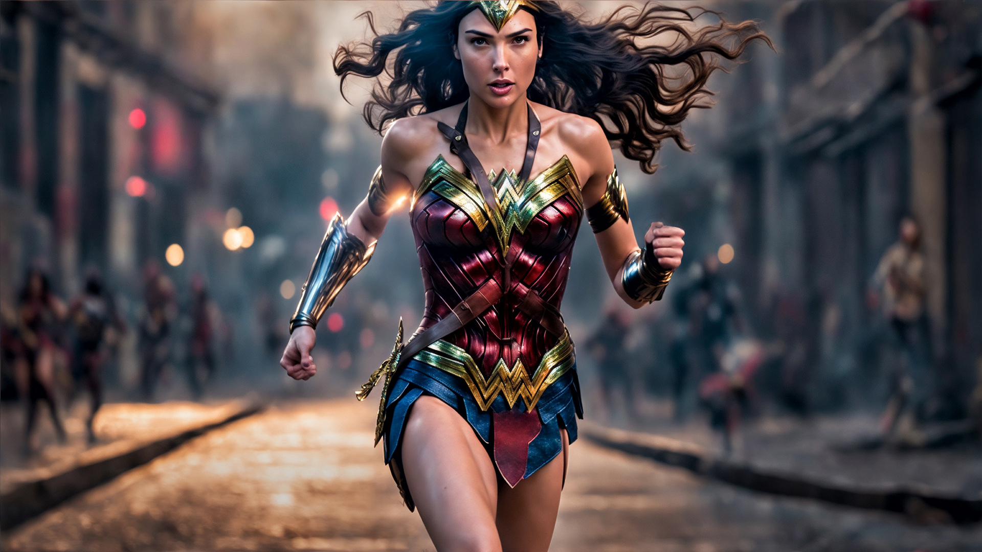 Wonder Woman in Action - KI