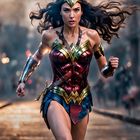 Wonder Woman in Action - KI