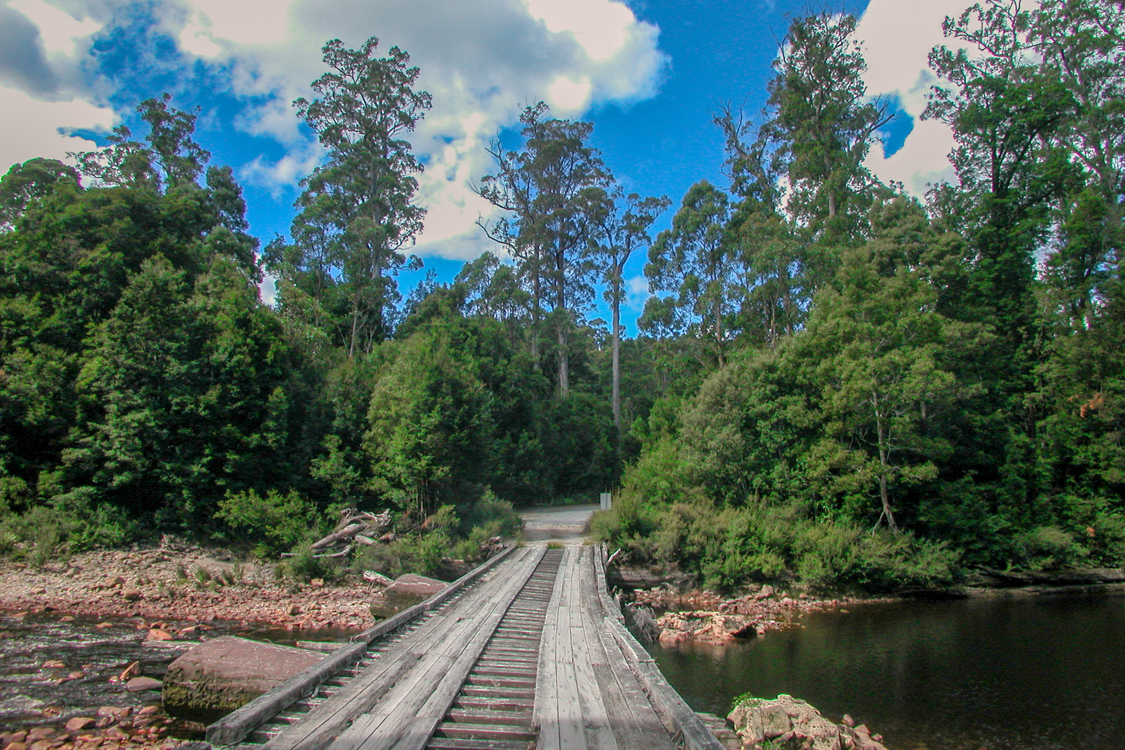 Wooden bridge over the rivulet