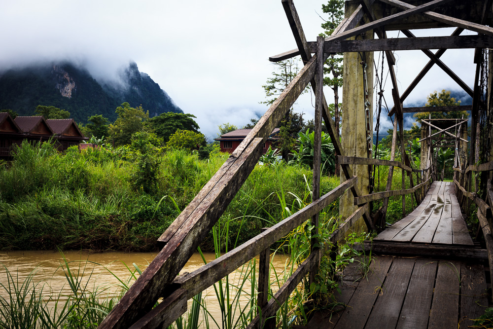 Wooden Bridge@Vang Vieng, Laos