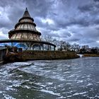 wooden tower on ice