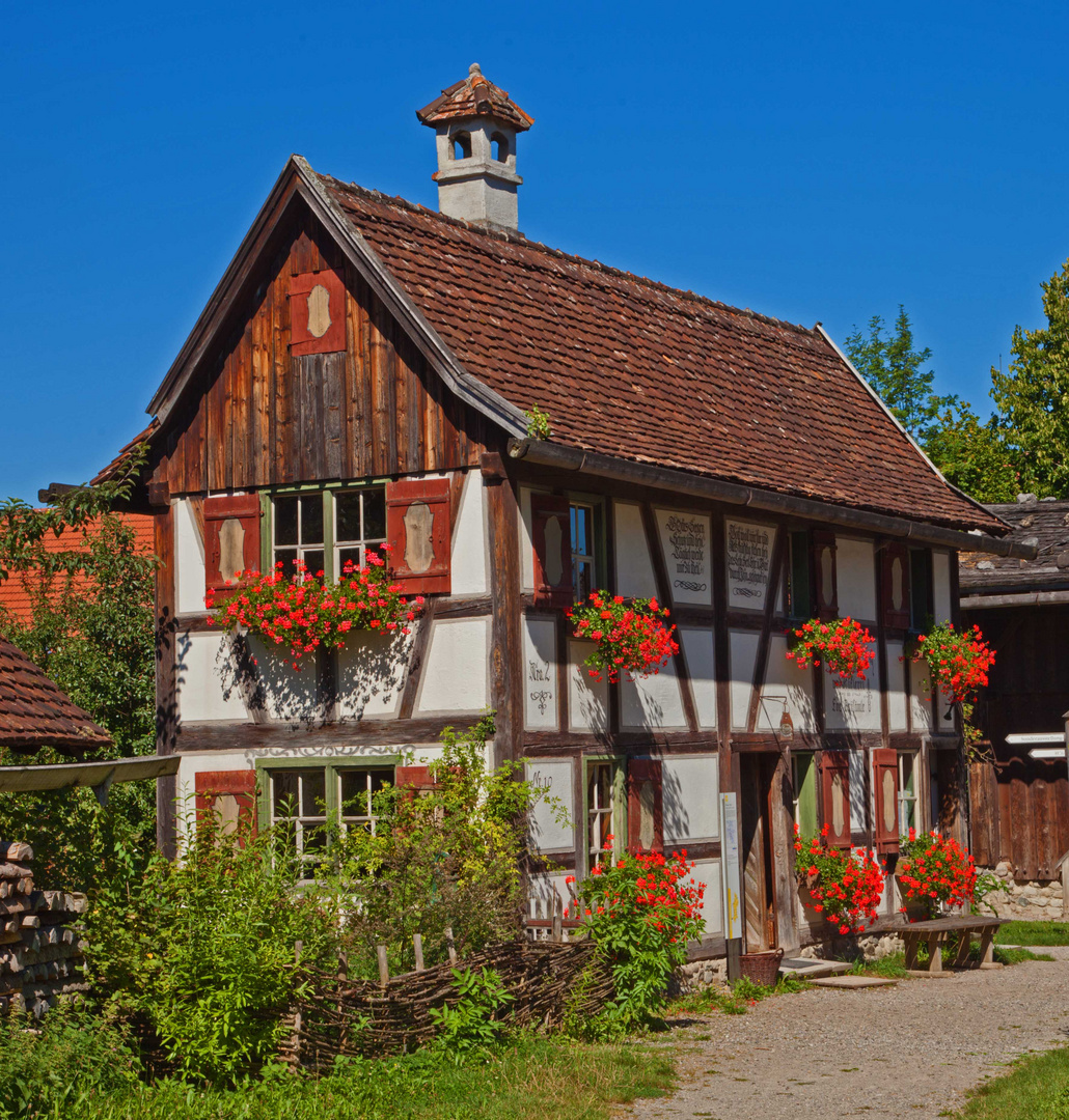 Woringer Häusle gesehen im Bauernhofmuseum Illerbeuren ca. 1650