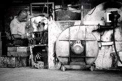 Working Class Hero III (Receicling) Glass Artisan in Occupied Al Khalil 