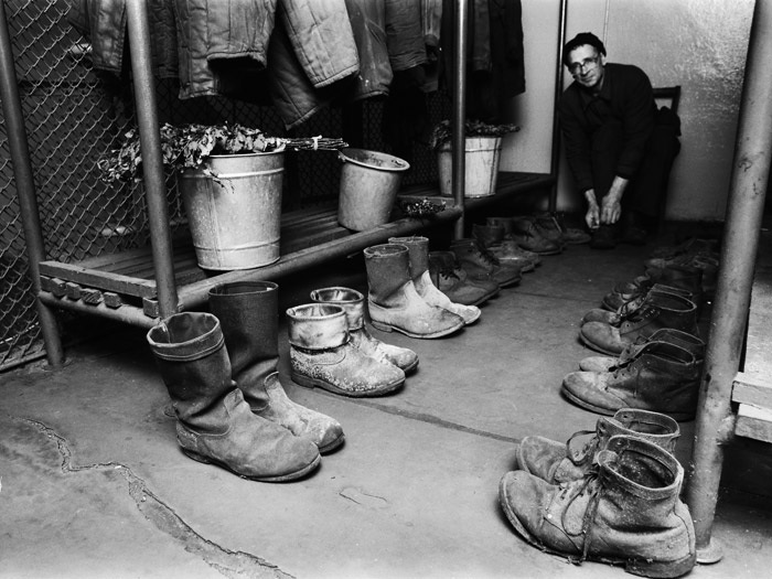 Working in the locker room