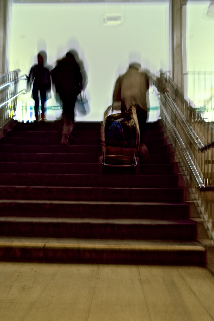 Working up the stairs