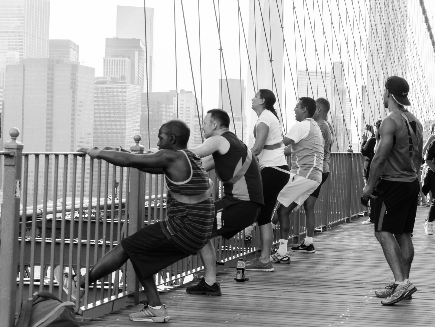 Workout auf der Brookly Bridge