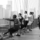 Workout auf der Brookly Bridge