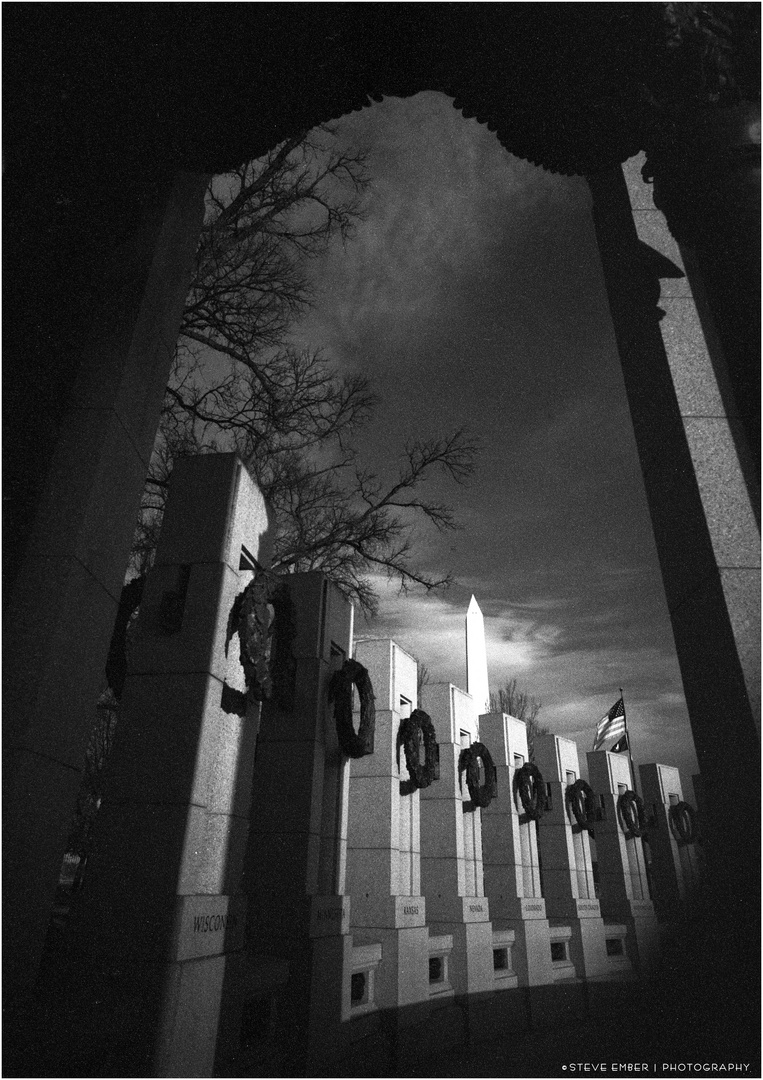 World War Two Memorial with Washington Monument