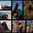 Wrack am Inselnde als Collage