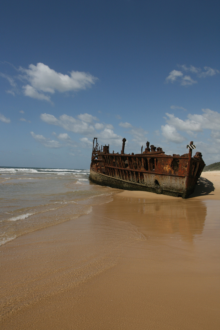 Wrack auf Fraser Island