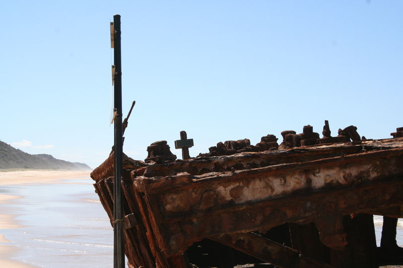 Wrack auf Fraser Island