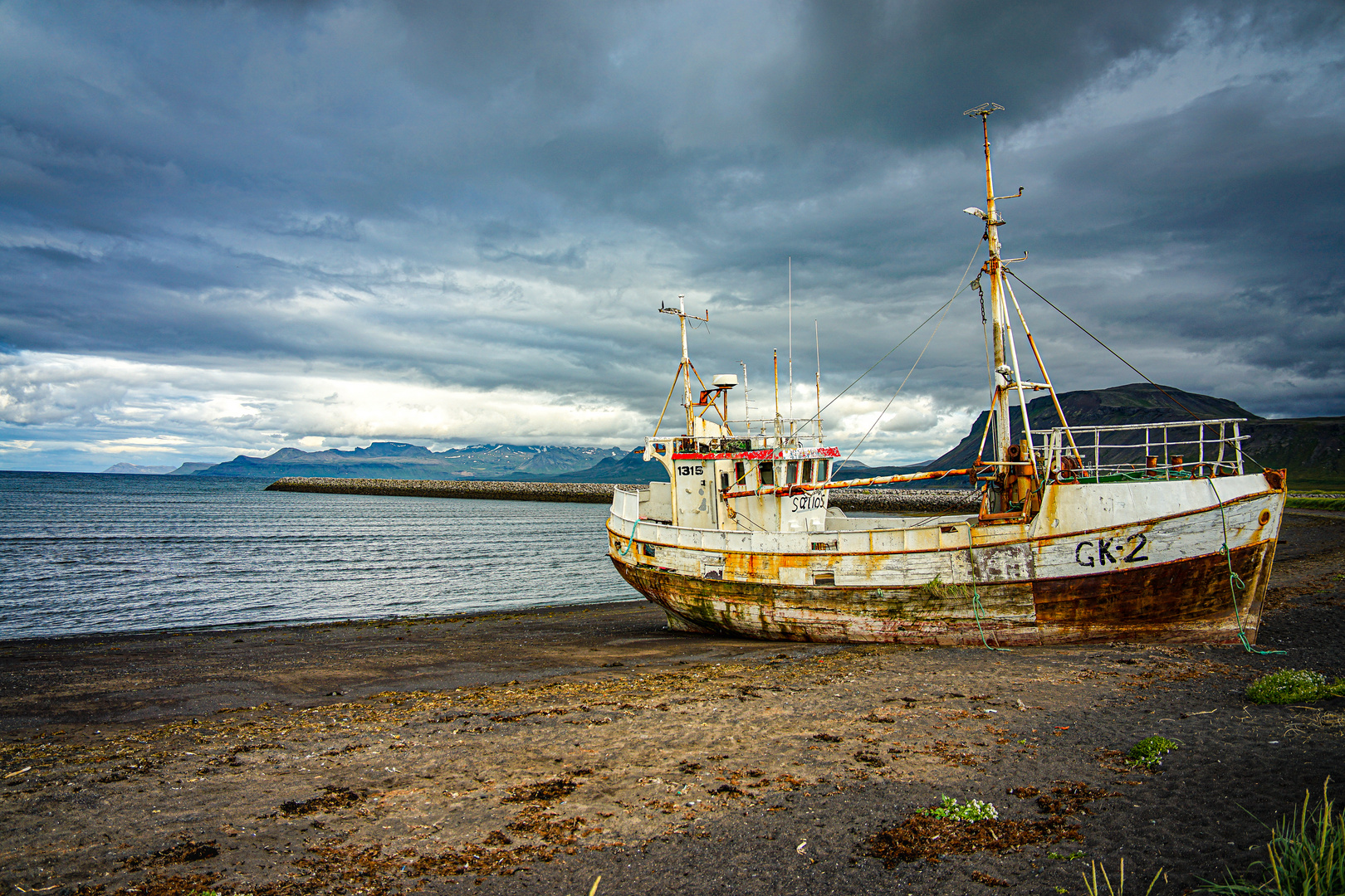 Wrack bei Rif in Island, Halbinsel Snaefellsnes