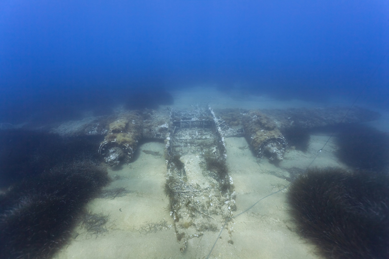 Wrack einer Vickers Viking, Passagierflugzeug, Korsika