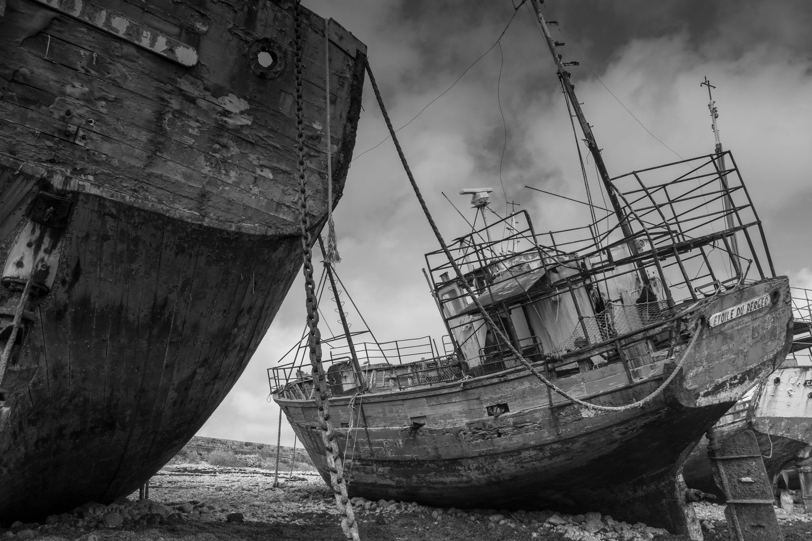 Wrack in der Bucht Camaret sur Mer