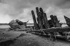 Wrack in der Bucht von Rostellec 