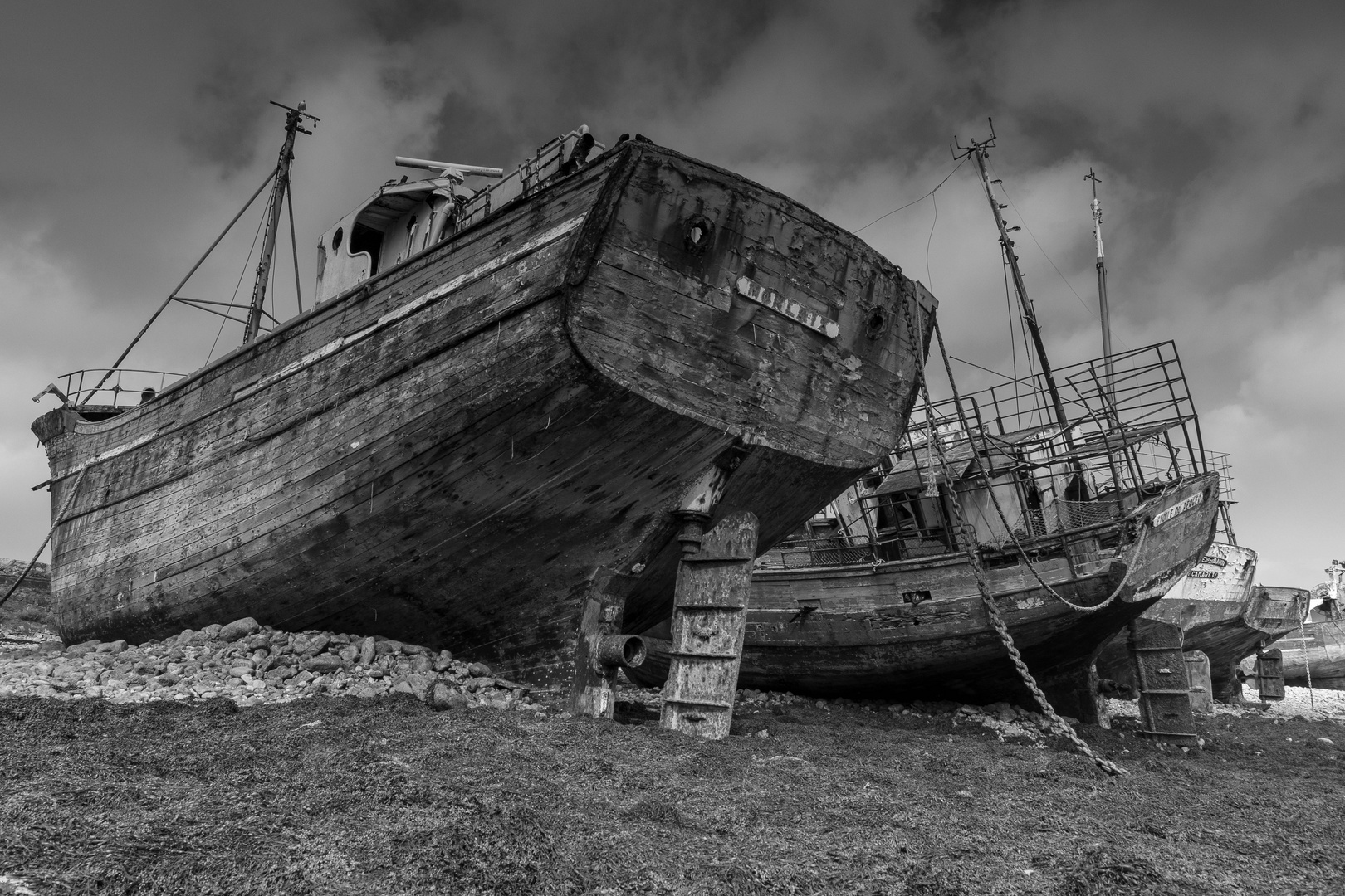 Wracks in der Bucht von Camaret sur Mer