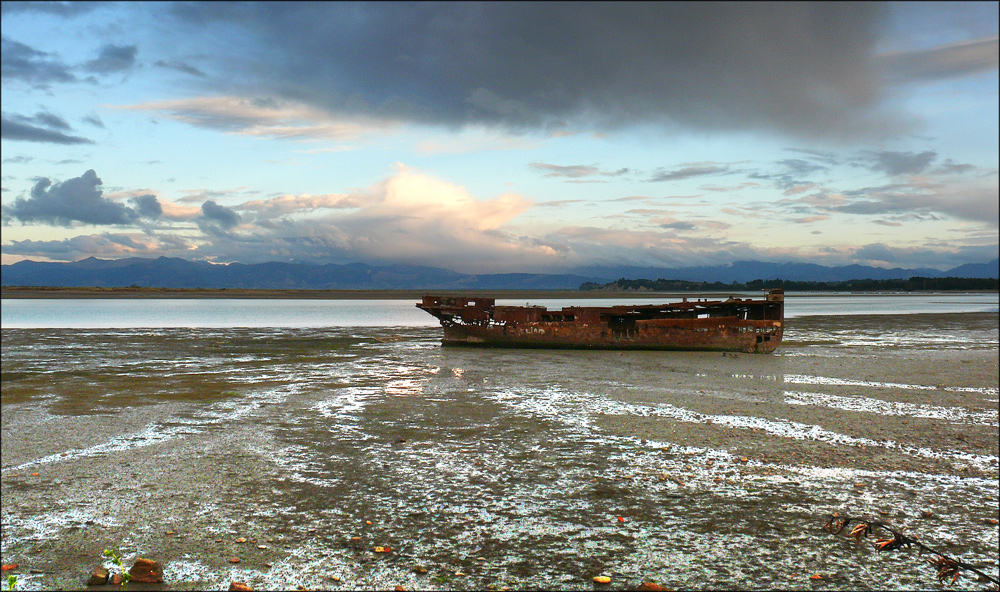 Wreck at Sunset