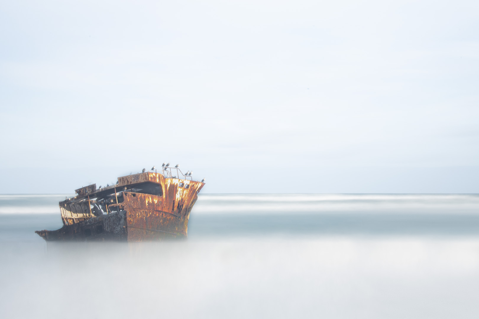 Wreck at the most southern point of Africa