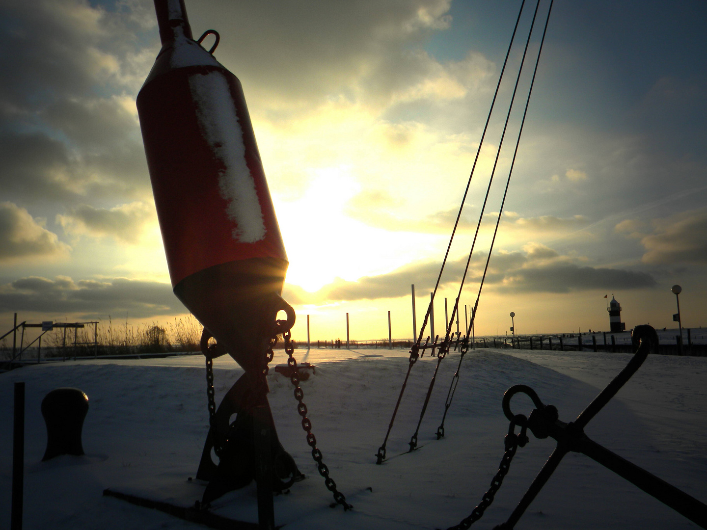 Wremen Boje und kleiner Preusse im Winter