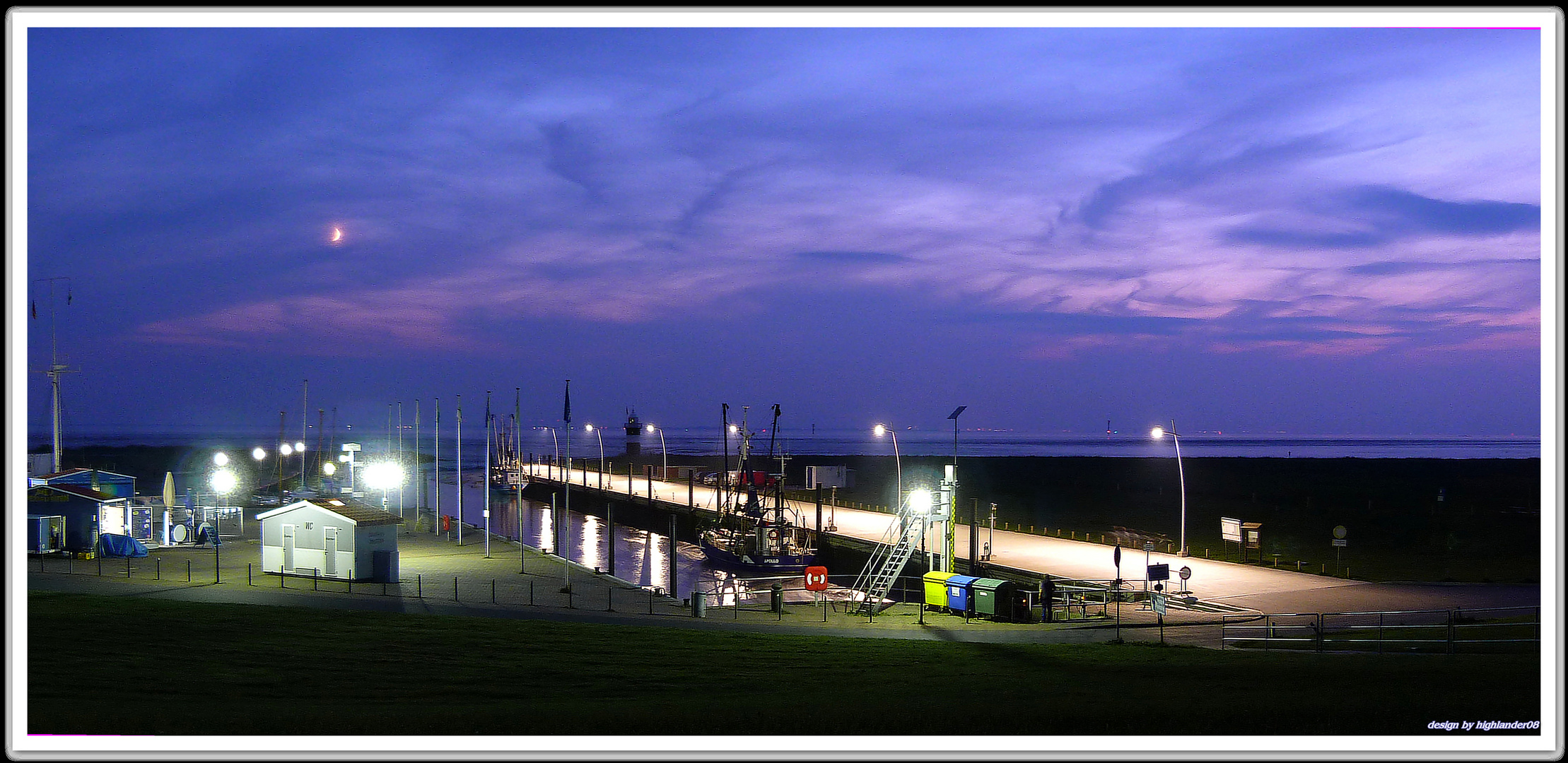 Wremen - Hafen bei Nacht
