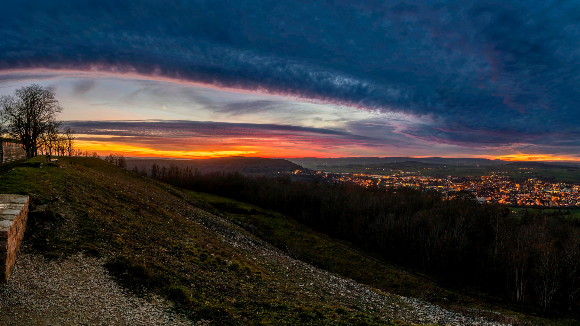 Wülzburg - Panorama in der blauen Stunde