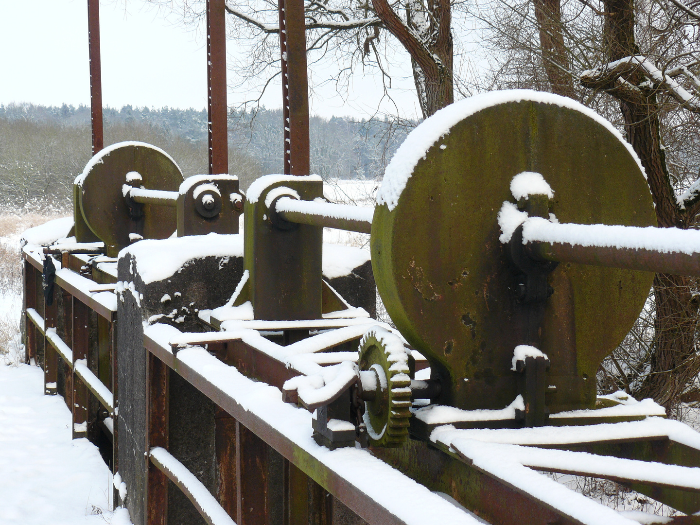 Wümmewehr im Winter