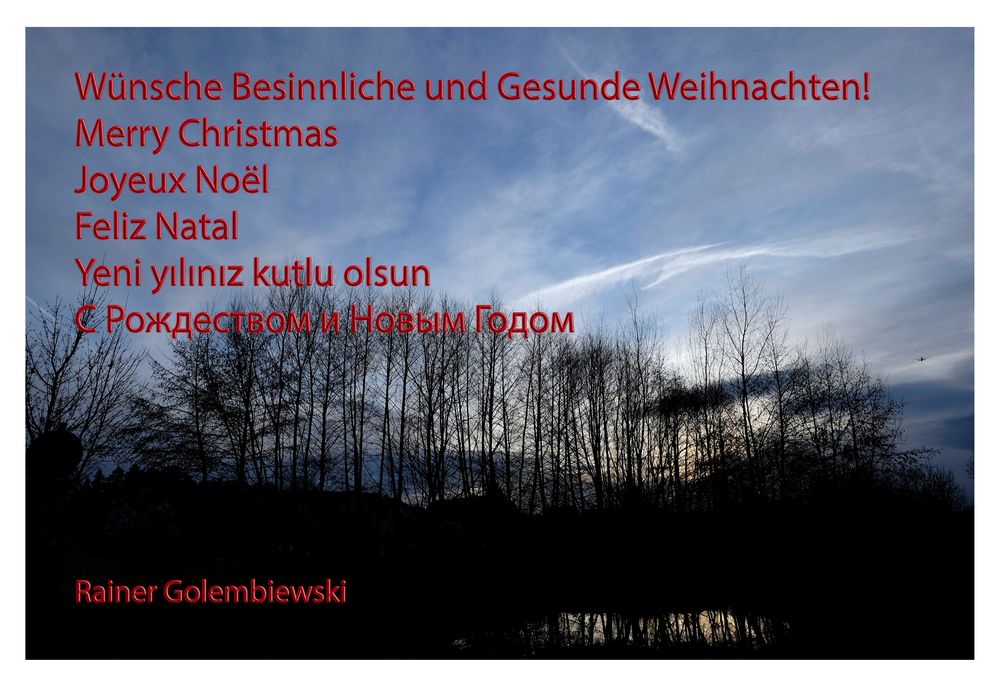 Wünsche Allen eine schöne und Besinnliche Weihnachtszeit