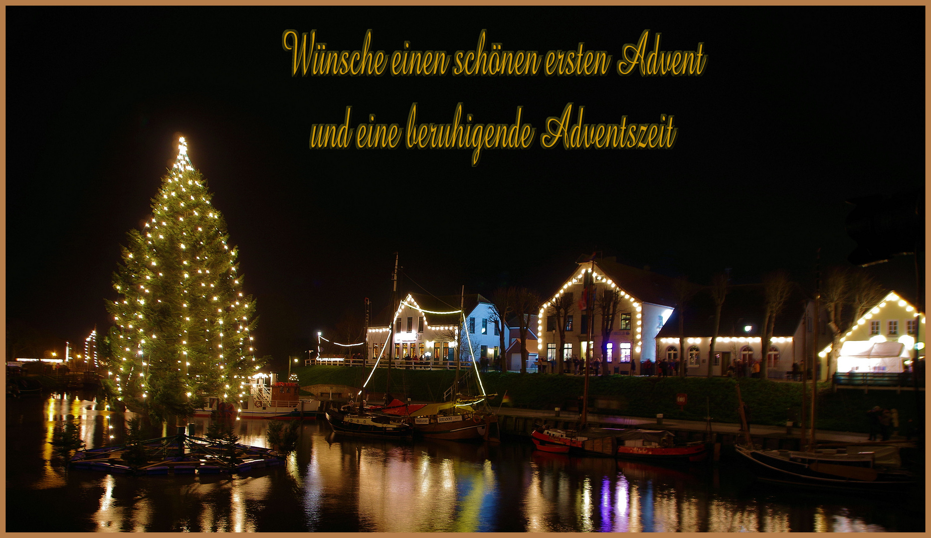 Wünsche einen schönen ersten Advent Foto & Bild glückwunschkarten