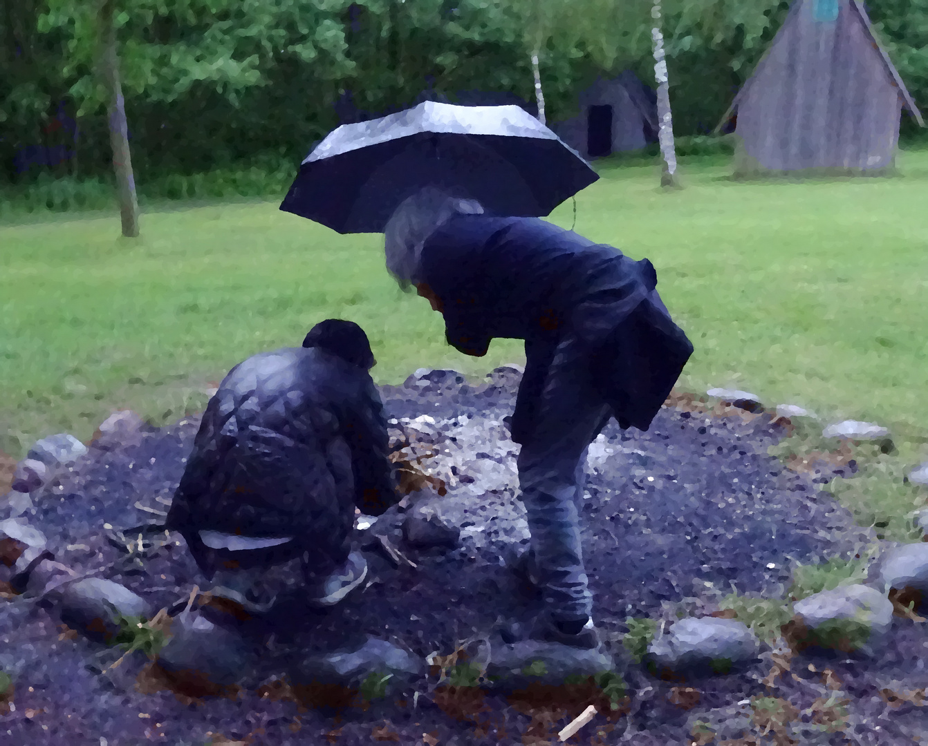 Würste braten im Regen ohne Streichholz und Feuerzeug