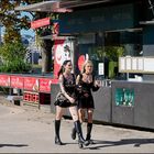 Würstelstand mit Schlagschatten (Prater, Wien).