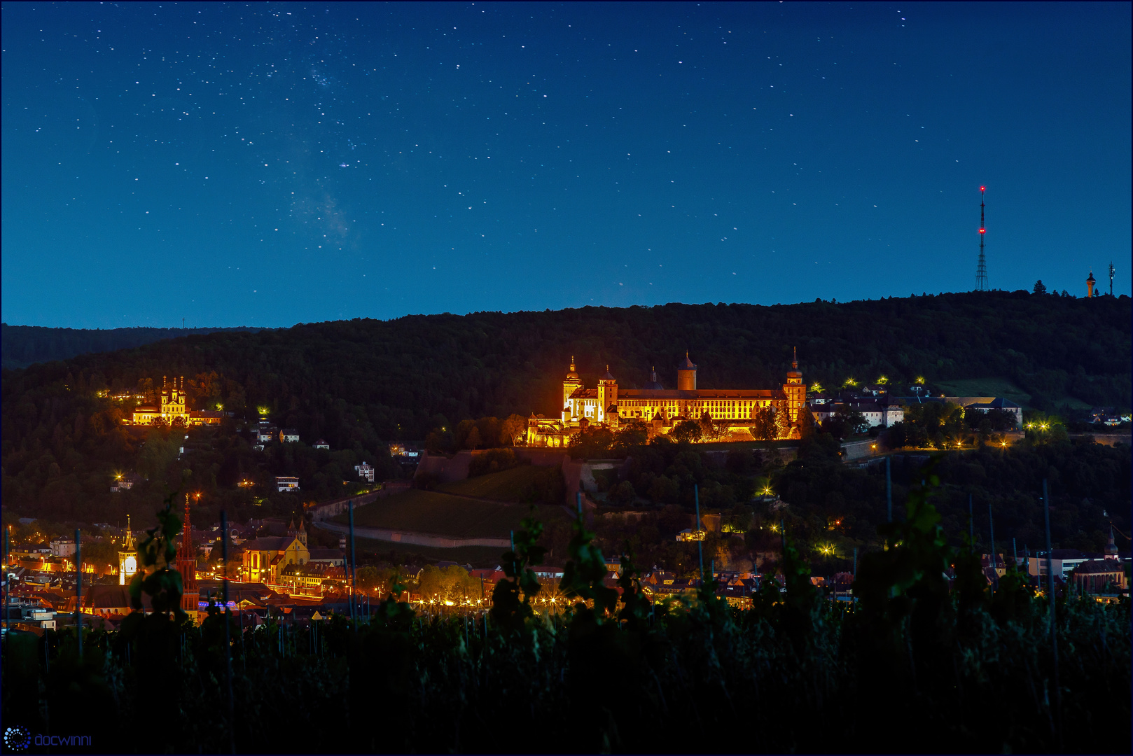 Würzburg at night