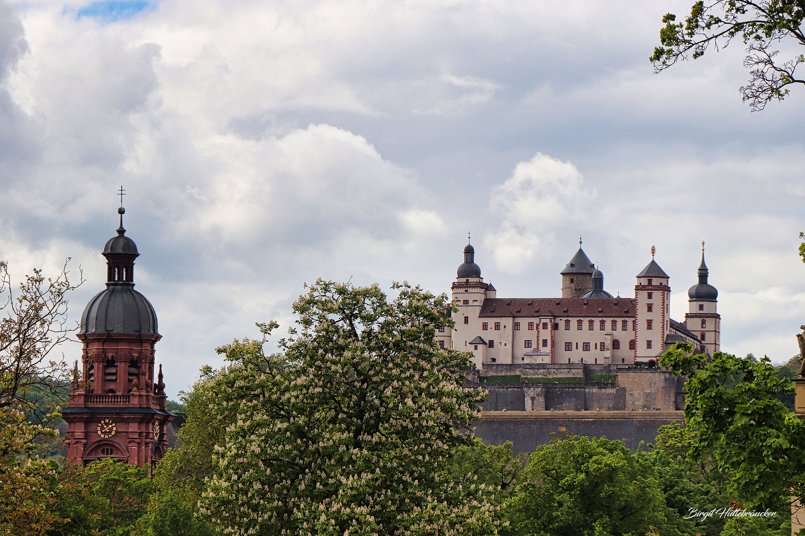 Würzburg: Blick zur Festung Marienberg 