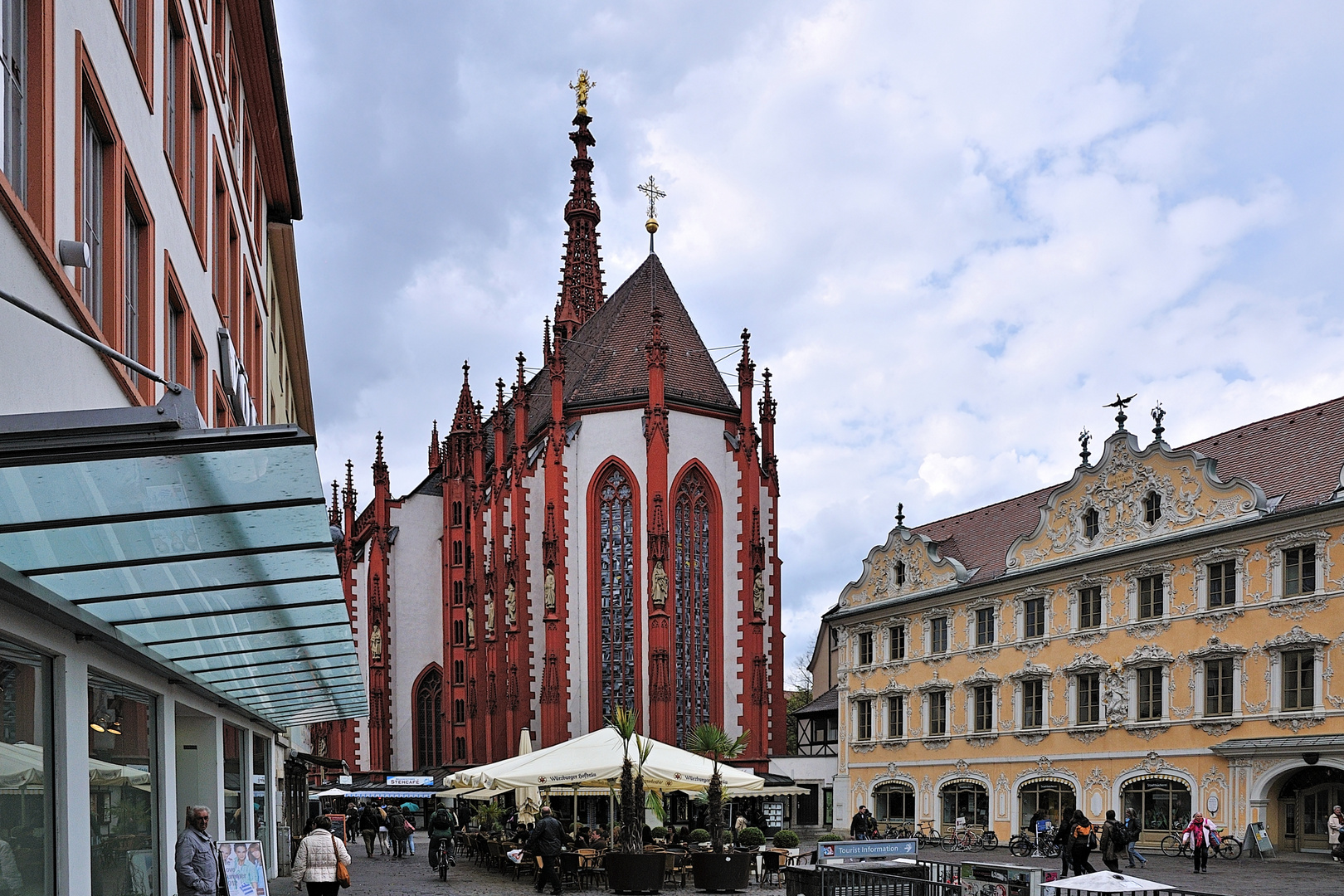 Würzburg Markt und Marienkapelle Foto & Bild deutschland, europe