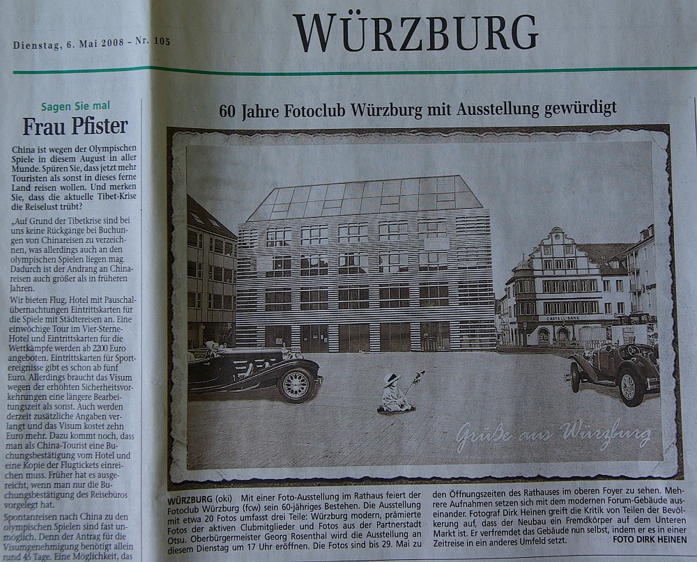 Würzburg Petrinihaus im Stil der 30er Jahre