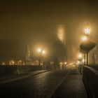 Würzburg und Nebel auf der Steinbrücke