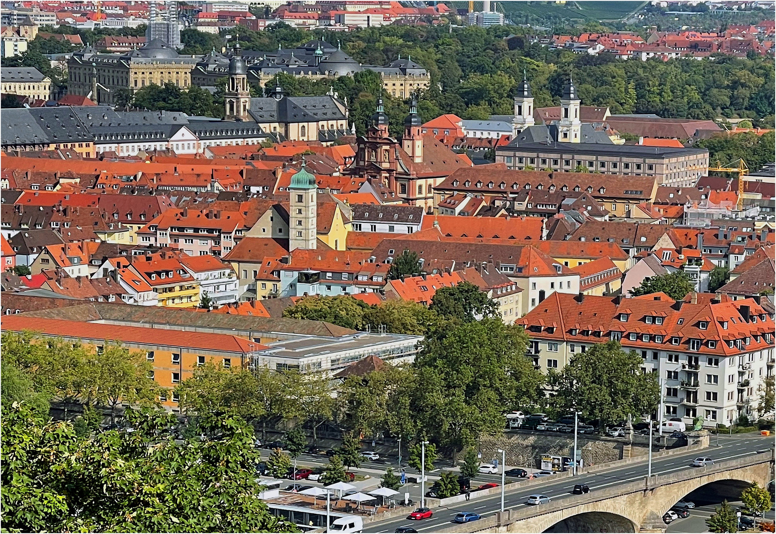 würzburg vom käppele fotografiert