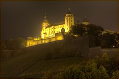 Würzburg,Festung bei Nacht