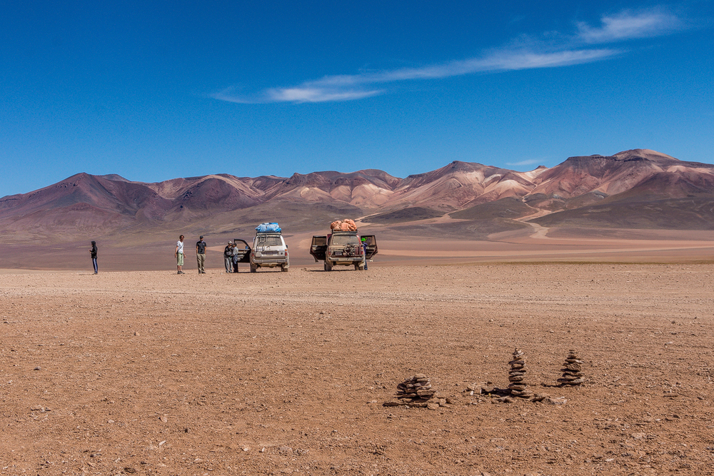 Wüstengebirgszug an der chilenischen Grenze im Süden Boliviens