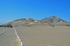 Wüstenlandschaft von Chauchilla in der Region Nazca